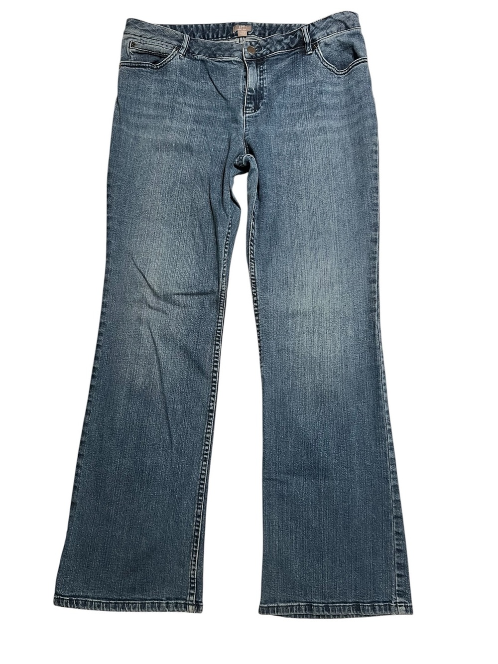 J. Jill Women's Size 14 Blue Boot Cut Flare Jeans Stretch Denim